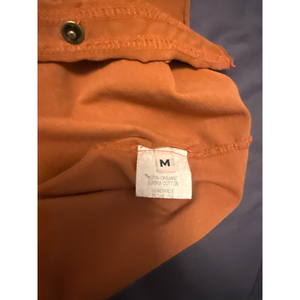 Raw Earth Wild Sky Organic Supima Cotton Shirt Dress Burnt Orange Womens Medium - Picture 7 of 8